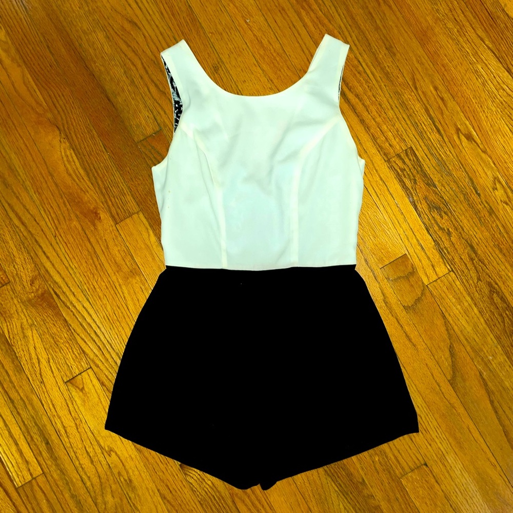 Black & white romper, vintage Charlotte Russe